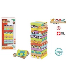 Woomax Jenga Torre de Blocos de Madeira Animais - 46251