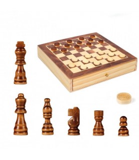 Jogos clássicos compacto 8 em 1 Xadrez, Damas 2 a 4 jogador para