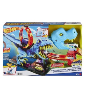 Pista Hot Wheels City Track Ataque De Triceratops Dinossauro no